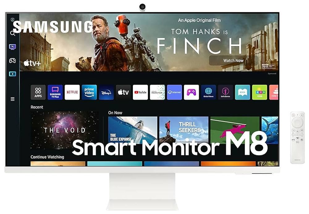 SAMSUNG M8 4K Uhd Flat Monitor (Warm White, 32in, Max 60Hz
